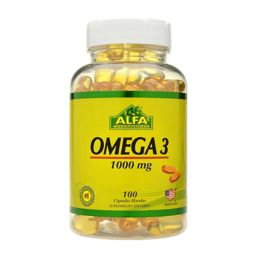 Omega 3 1000 mg Alfa Vitamins x 100 Capsulas blandas