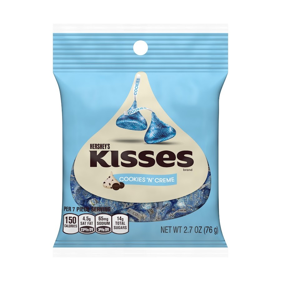 Chocolates Kisses Hershey's Cookies and Cream  Bolsa x76G
