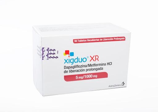 XIGDUO XR 5/1000MG TABLETAS CAJA X56TAB.ASTRAZENECA DAPAGLIFL METFORMI