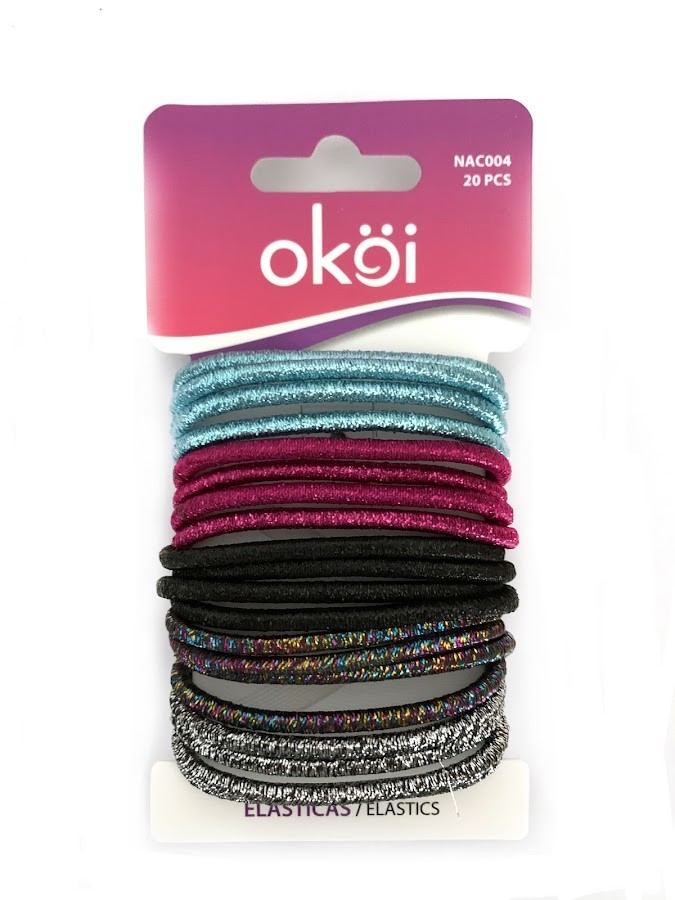 Elásticas Para El Cabello Brillantes  x20 Okoi x 1und