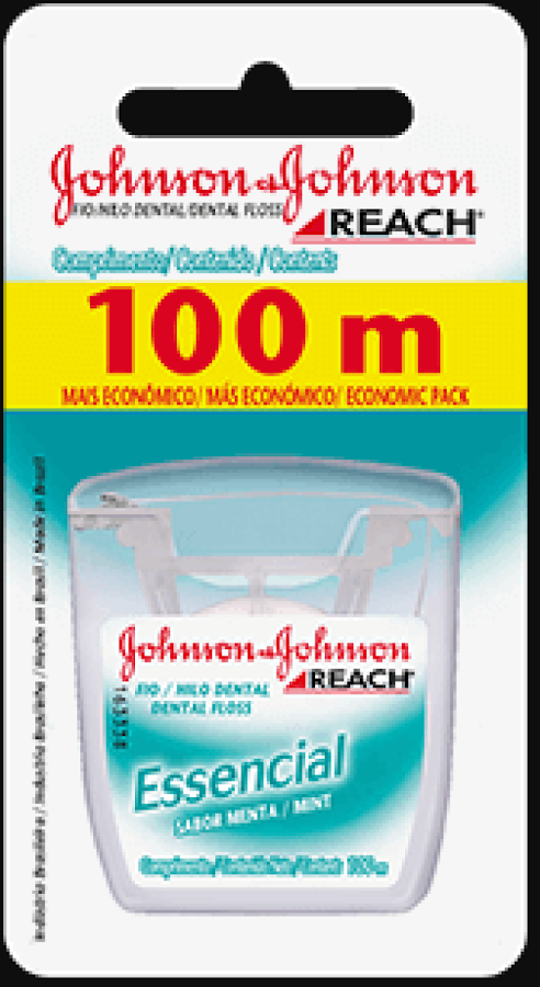 Hilo Dental REACH JHONSON & JOHNSON Essencial Menta x100Mt