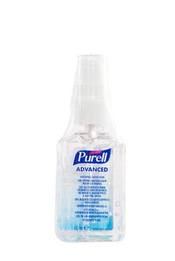 Gel Purelll Hand Sanitizer Alcohol 62% Antibacterial X59Ml.