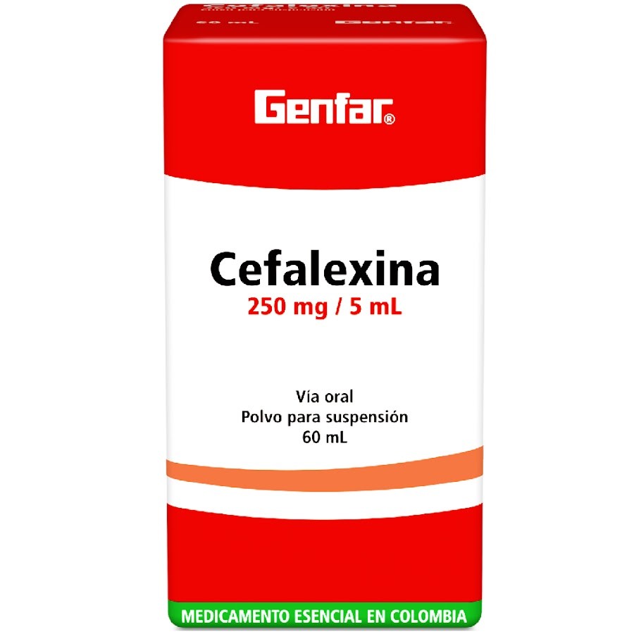 Cefalexina Genfar 250Mg Suspensión Frasco X60Ml.