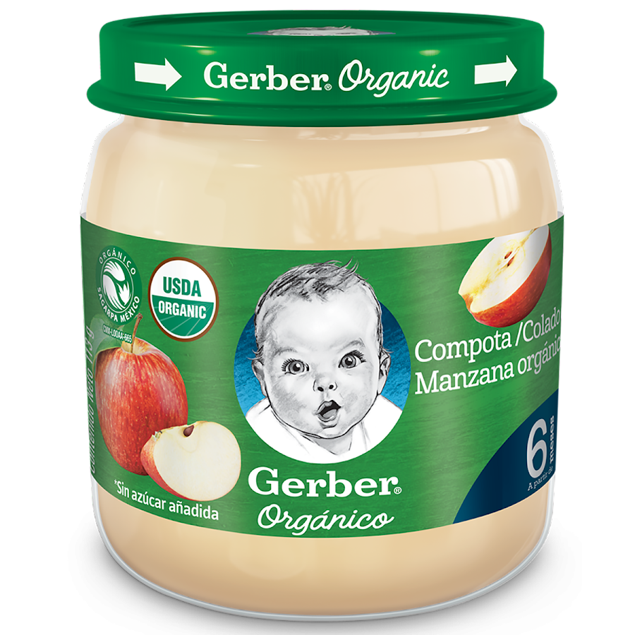 Compota Nestle Gerber Organico Manzana 24x113gXP