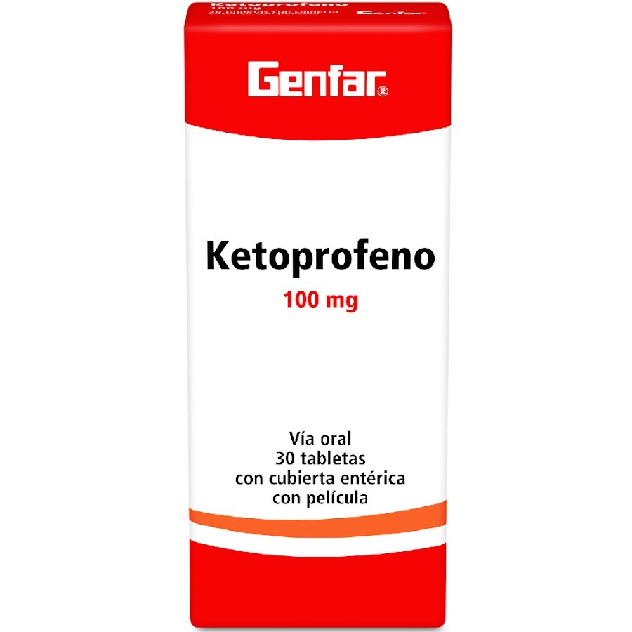 KETOPROFENO GENFAR 100MG TABLETAS CAJA X30TAB.
