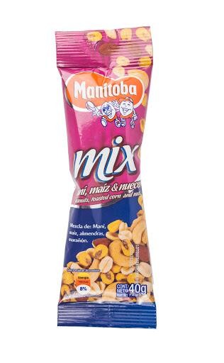 Maní Manitoba Con Nueces Paquete X40G.