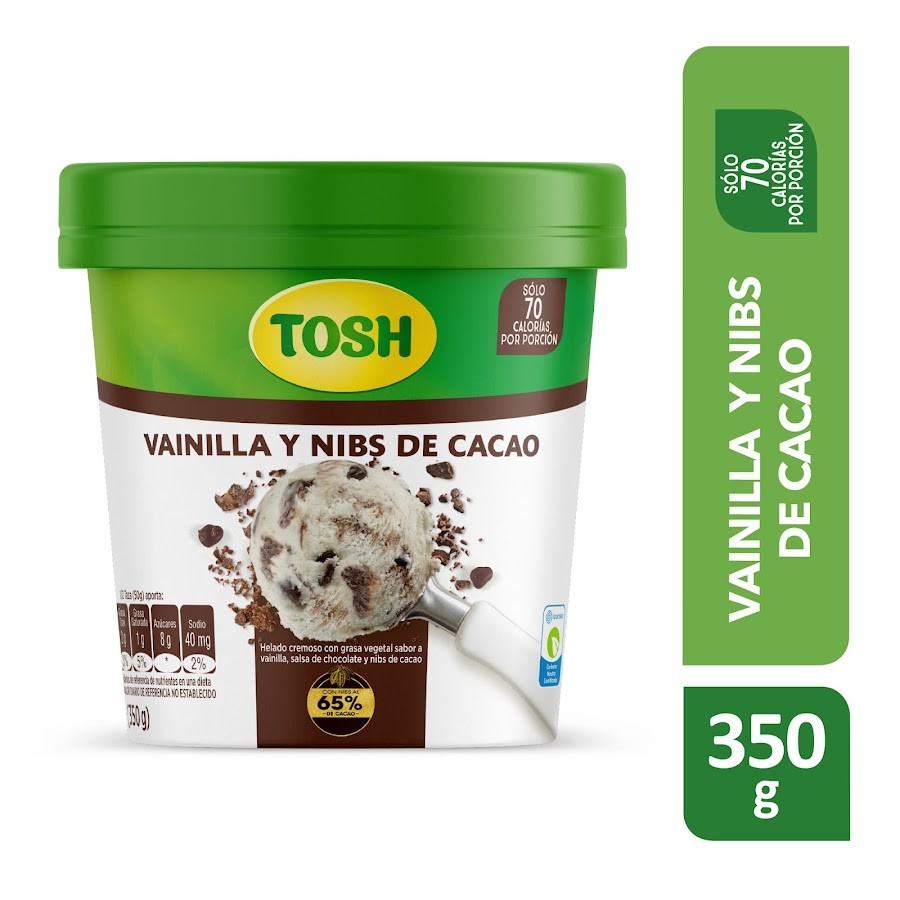Helado Tosh Vainilla Nibs de Cacao x350gr