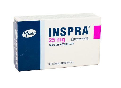 INSPRA 25mg Tabletas Caja x30Tab. PFIZER Eplerenona
