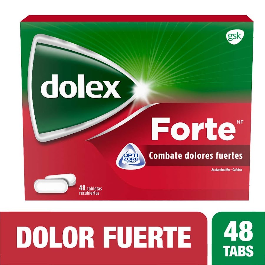 DOLEX FORTE NF 500/65MG TABLETAS CAJA X48TAB. GSK ACETAMINOFÉN CAFEÍNA