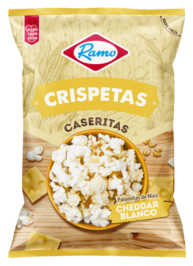 Crispetas Ramo Familiar Sabor Queso Cheddar Blanco Paquete x 100 Gr
