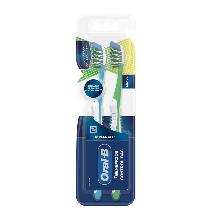 Cepillo Dental Oral B Prosalud 7Beneficios Control Bac 40S x 2unds