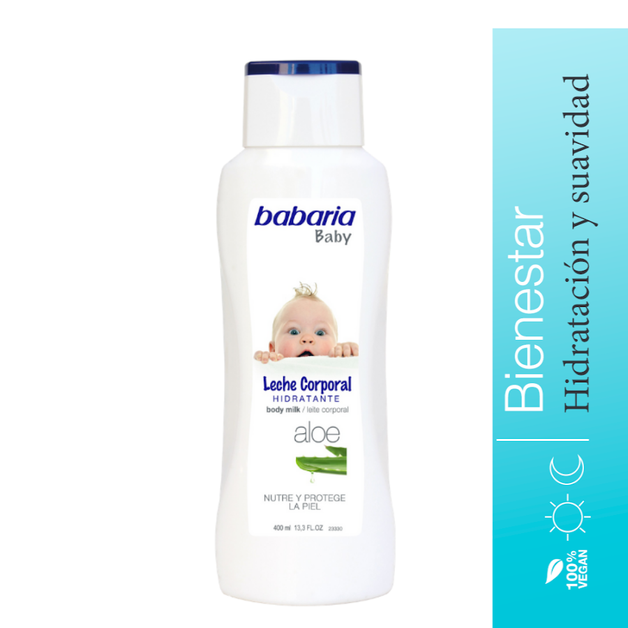 Leche Corporal Hidratante Con Aloe Babaria Baby x 400ml