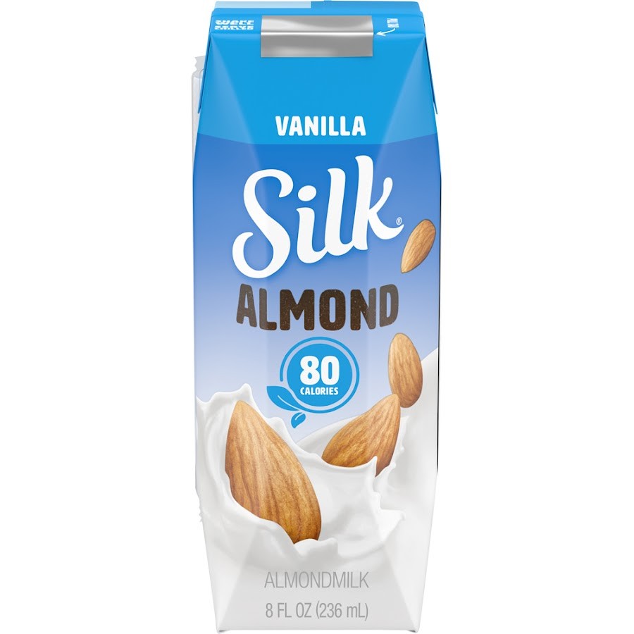 BEBIDA DE ALMENDRA SILK PUREALMOND VANILLA SIN GLUTEN 90CALORÍASX236ML