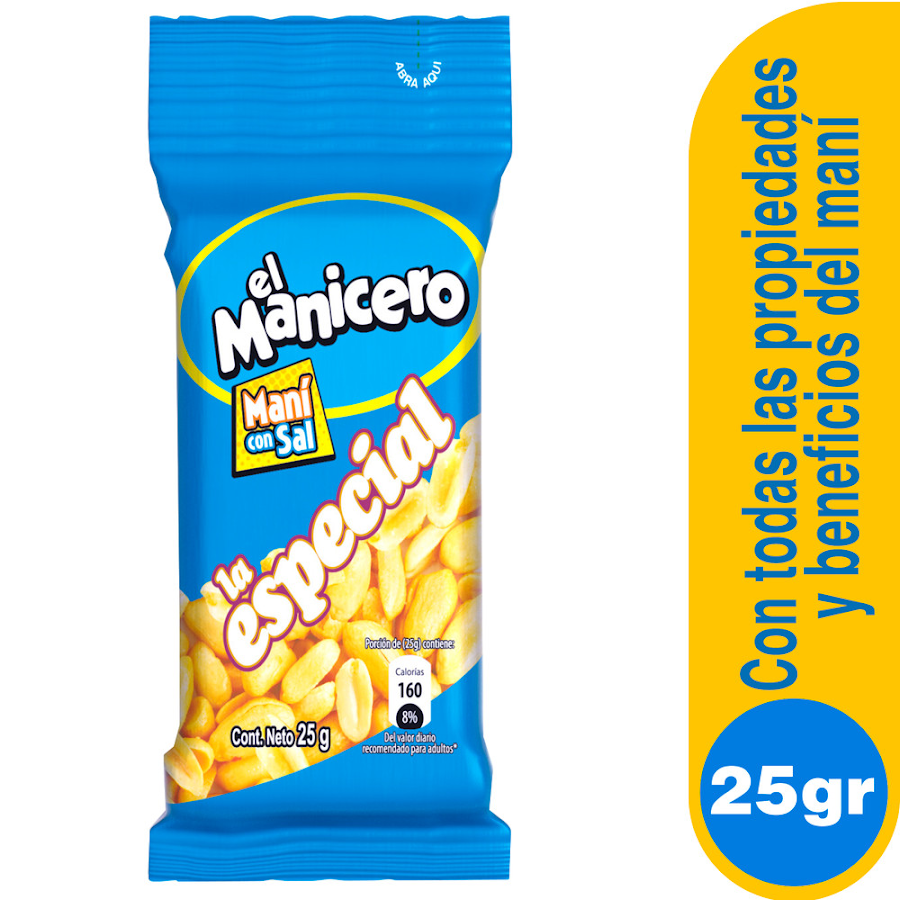 Maní EL MANICERO con Sal x25g