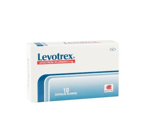Levotrex 5Mg Cápsulas Caja x10Cap. Procaps Levocetirizina