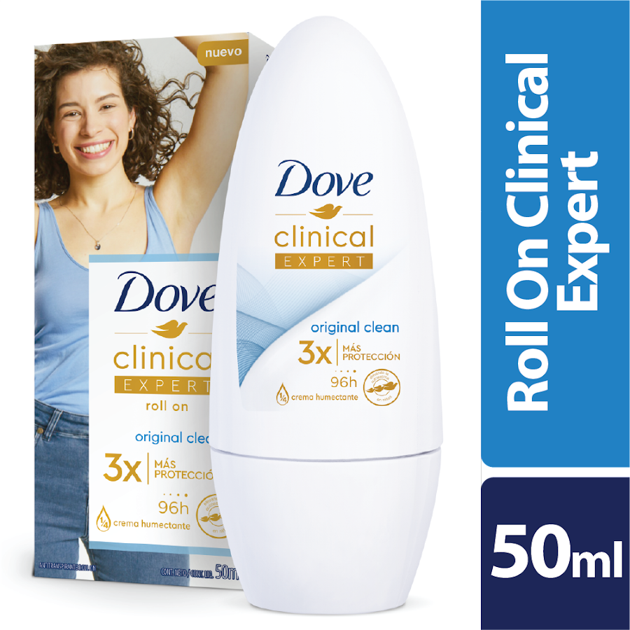 Antitranspirante DOVE Clinical Expert Original Clean  x 50 ml