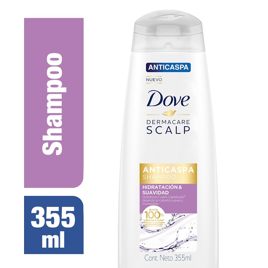 Shampoo Dove Anticaspa Dermacare Scalp Hidratación & Suavidad x 355Ml