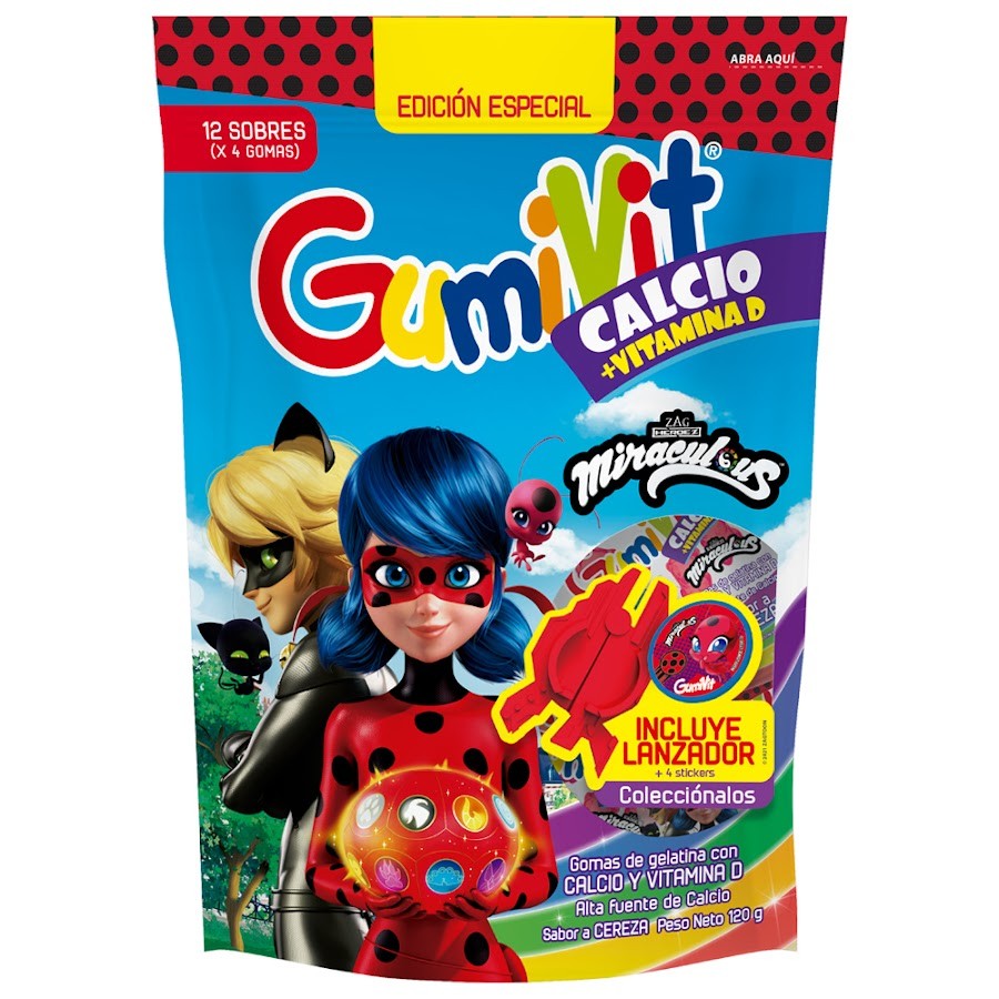 Gomas GUMIVIT Lady Bug Calcio + Vitamina D x120gr