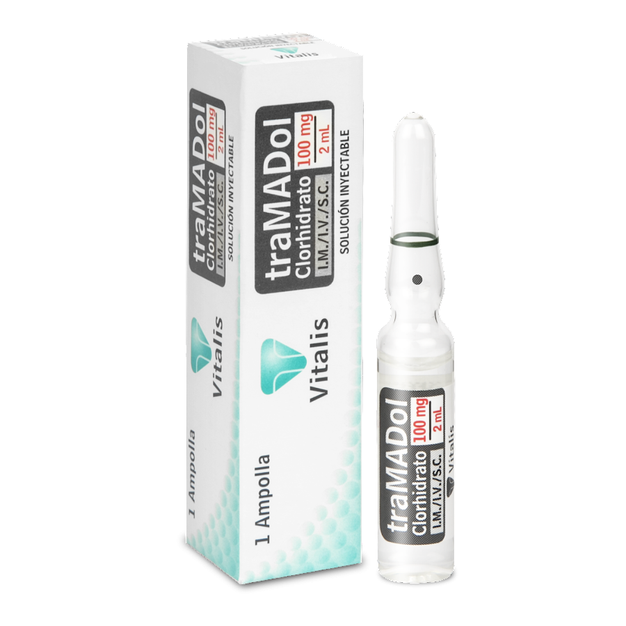 Tramadol Vitalis Clorhidrato 100 Mg/2 Ml Caja x 1 Ampolla