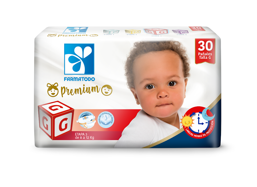 Pañal Farmatodo Premium Etapa 3 Talla G X30Und