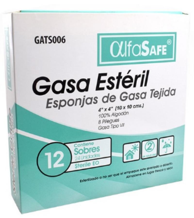 Gasa Alfa Trading Estéril 4X4 Caja X12Sob. X2Und.