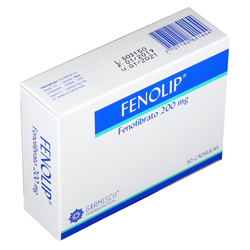 Fenolip Garmisch Fenofibrato 200Mg Caja x 30Cap