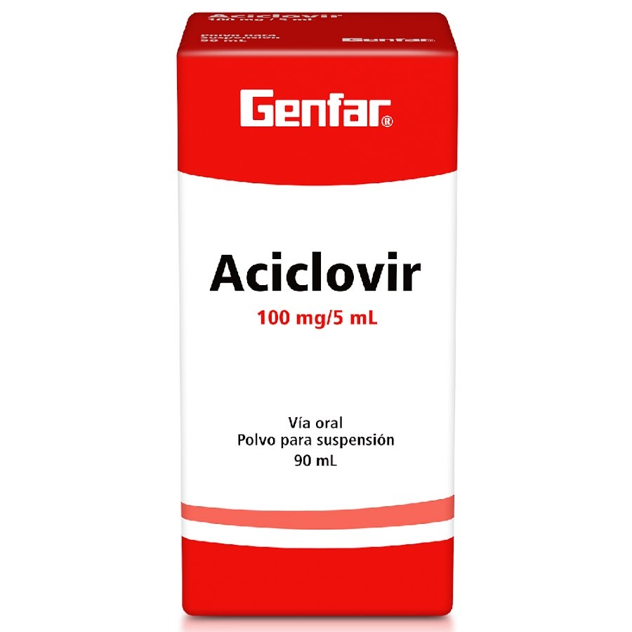 Aciclovir Genfar 100Mg Suspensión Frasco X90Ml.