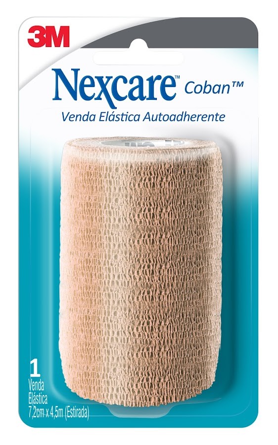 Venda Elástica 3M Nexcare Coban Autoadherente 7.2Cm x 4.55M x1Und.