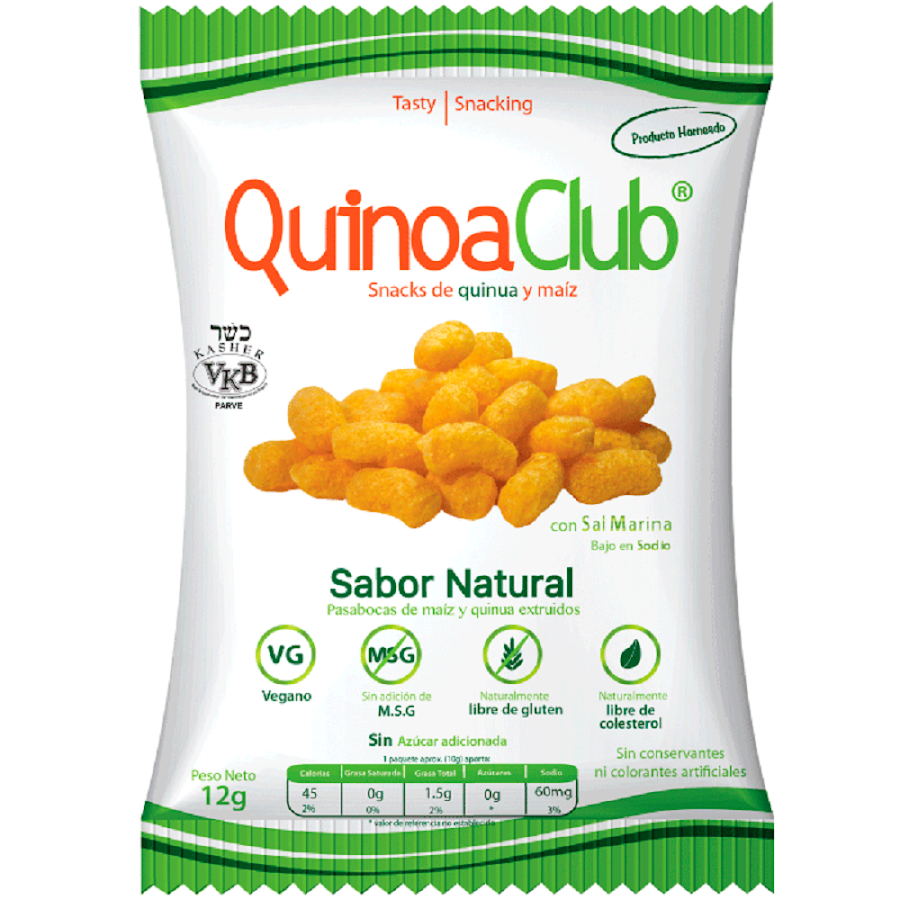 Snacks Quinuaclub Quinua y Maiz x 12g