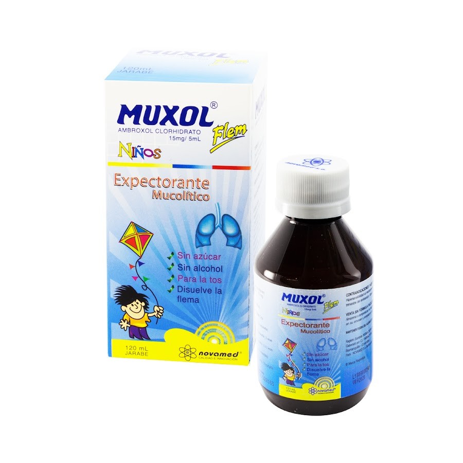 Muxol Flem Niños Jarabe Frasco X120Ml. Novamed Ambroxol Clorhidrato