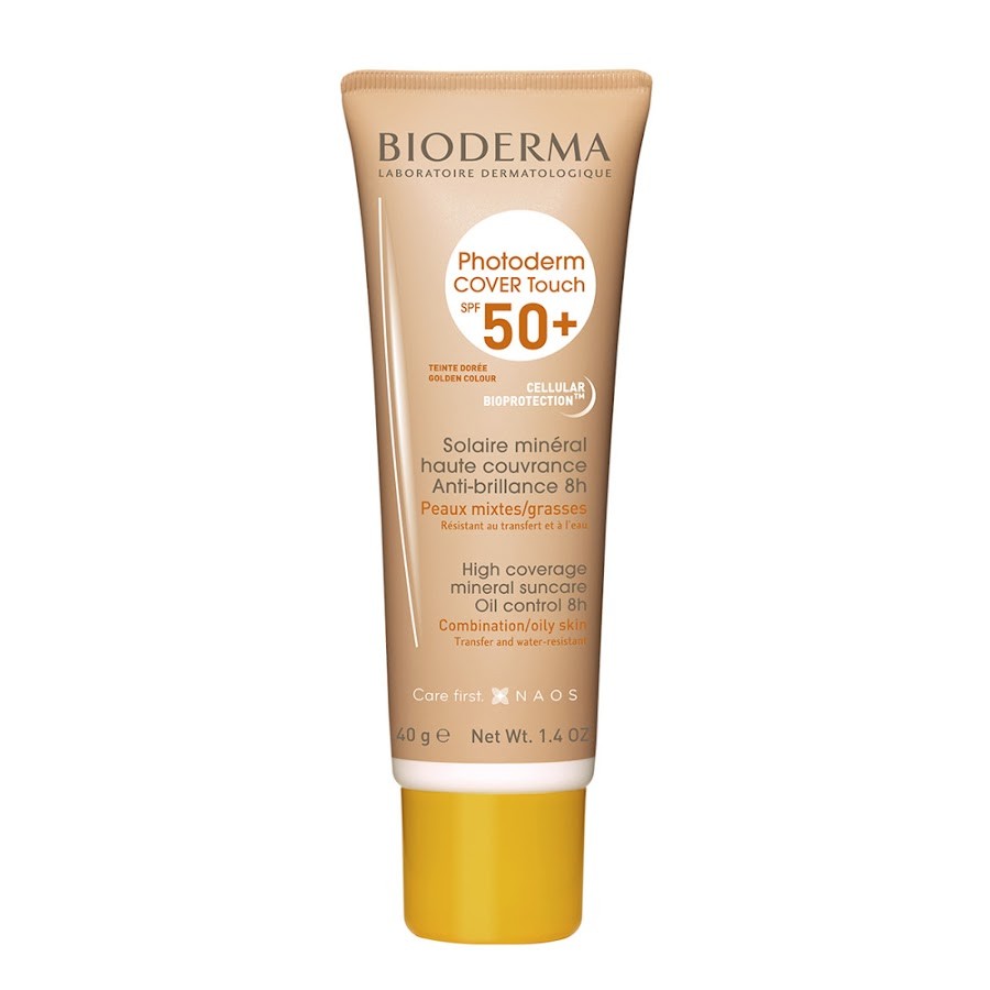 Protector Solar Bioderma Photoderm Cover Touch SPF 50+ Teinte Doree x 40Gr