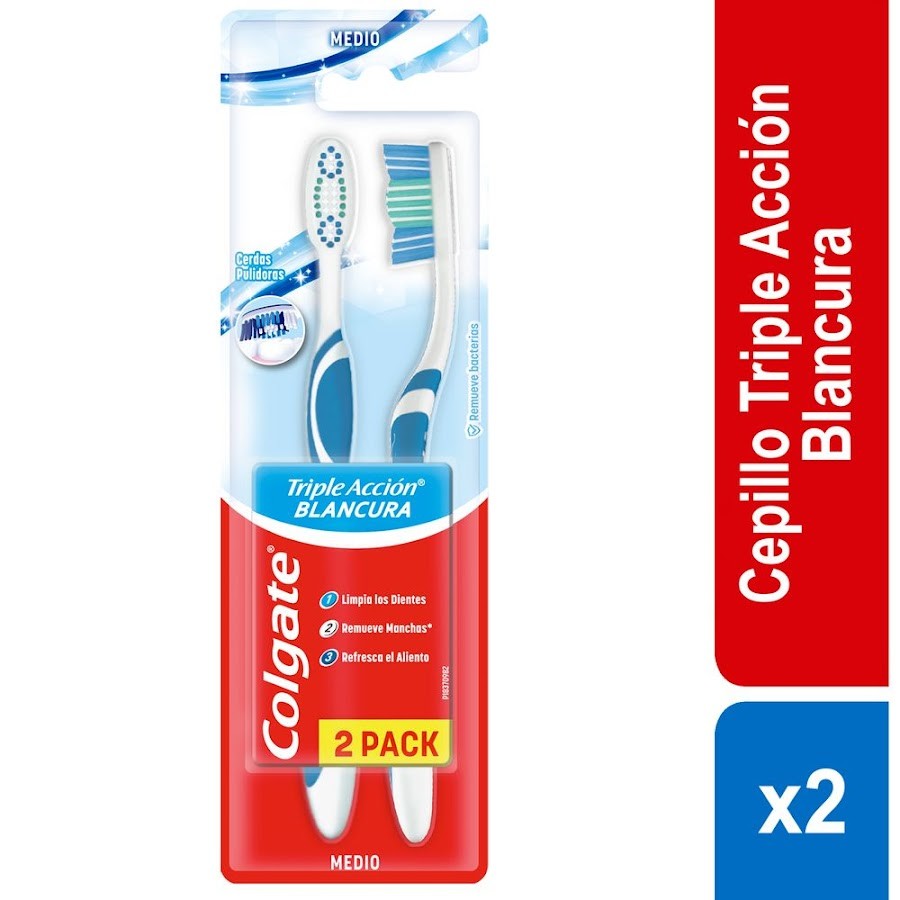 Cepillo Dental Colgate Triple Acción Whitening x 2Uni