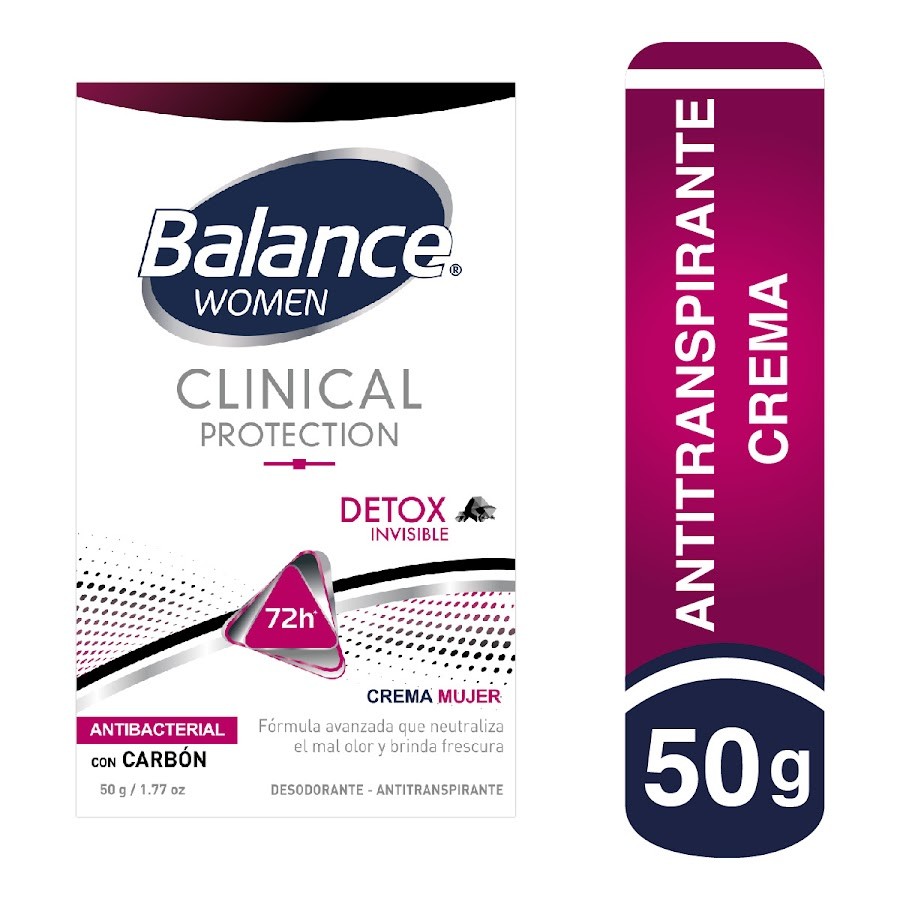 Desodorante Balance Clinical Crema Detox Women x  50Gr