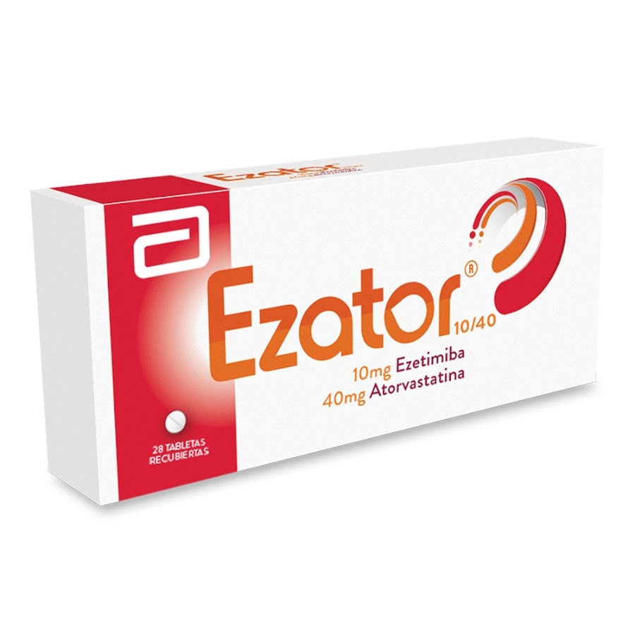 Ezator Abbott Ezetimiba x 10Mg Atorvastatina x 40Mg Caja x 28 Tabletas
