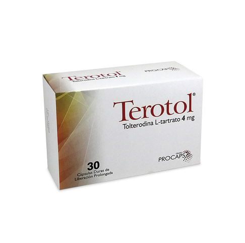 Terotol Capsula Dura Caja x30 Caps Tolterodina 4mg Procaps