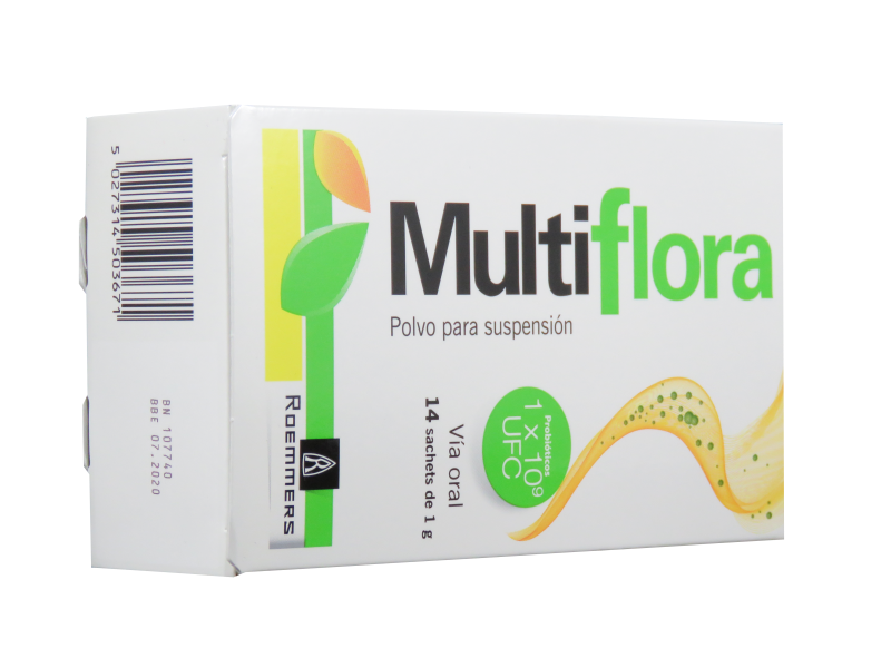 MULTIFLORA 1X10 9 POLVO SUSPENSIÓN CAJA X14SCH. ROEMMERS PROBIÓTI