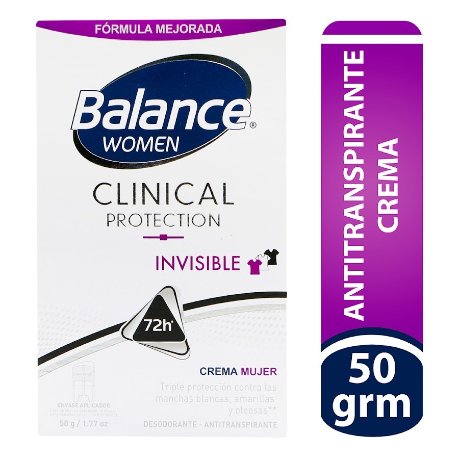 Desodorante Balance Clinical Crema Invisible Woman X50g