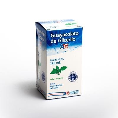 Guayacolato de Glicerilo AG 2% Jarabe Frasco x120ml.