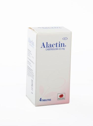 Alactin 0.5Mg Tabletas Caja x4Tab. Procaps Cabergolina