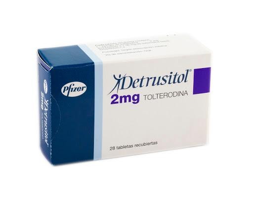 DETRUSITOL 2mg Tabletas Caja x28Tab. PFIZER Tolterodina