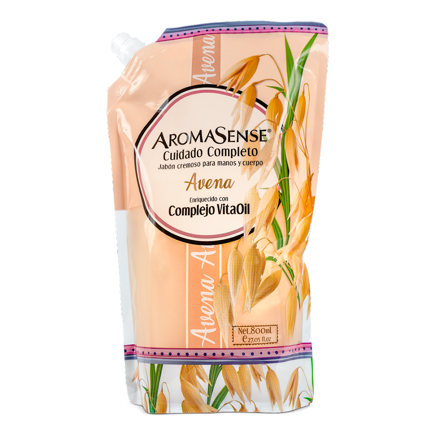 Jabón Cremoso Aromasense Avena Doy Pack x800ml