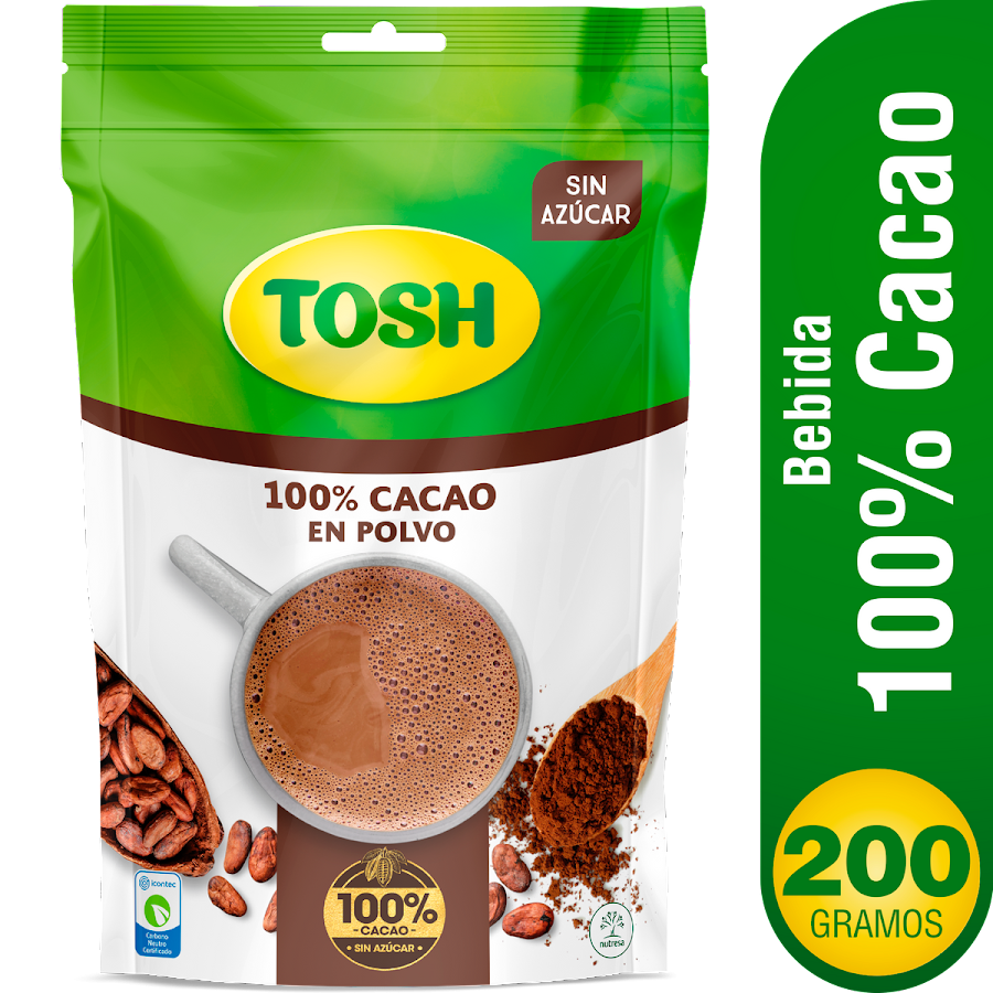 Bebida en Polvo Tosh 100% Cacao x 200gr
