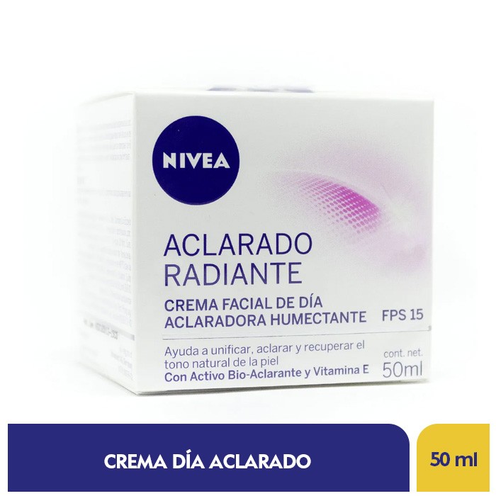 Crema NIVEA Aclarado Radiante Facial Día Humectante FPS15 x50Ml