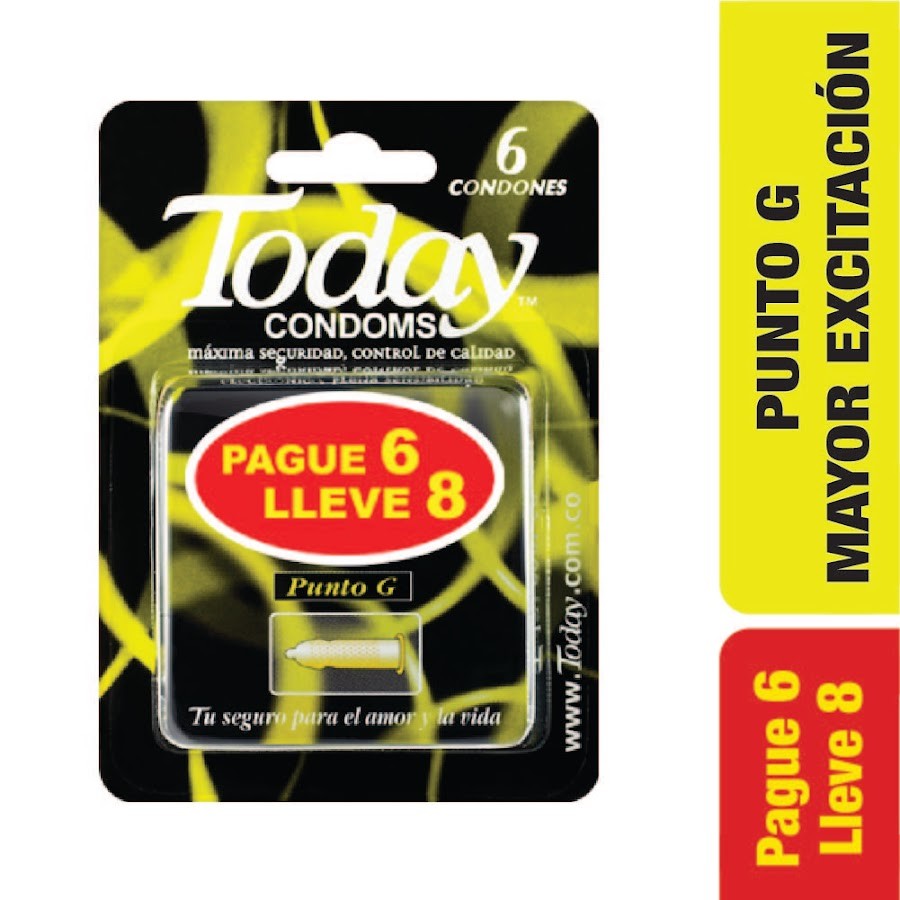 OFT.PRESERVATIVO TODAY PUNTO G PAGUE 6 LLEV. 8UN(1027554)