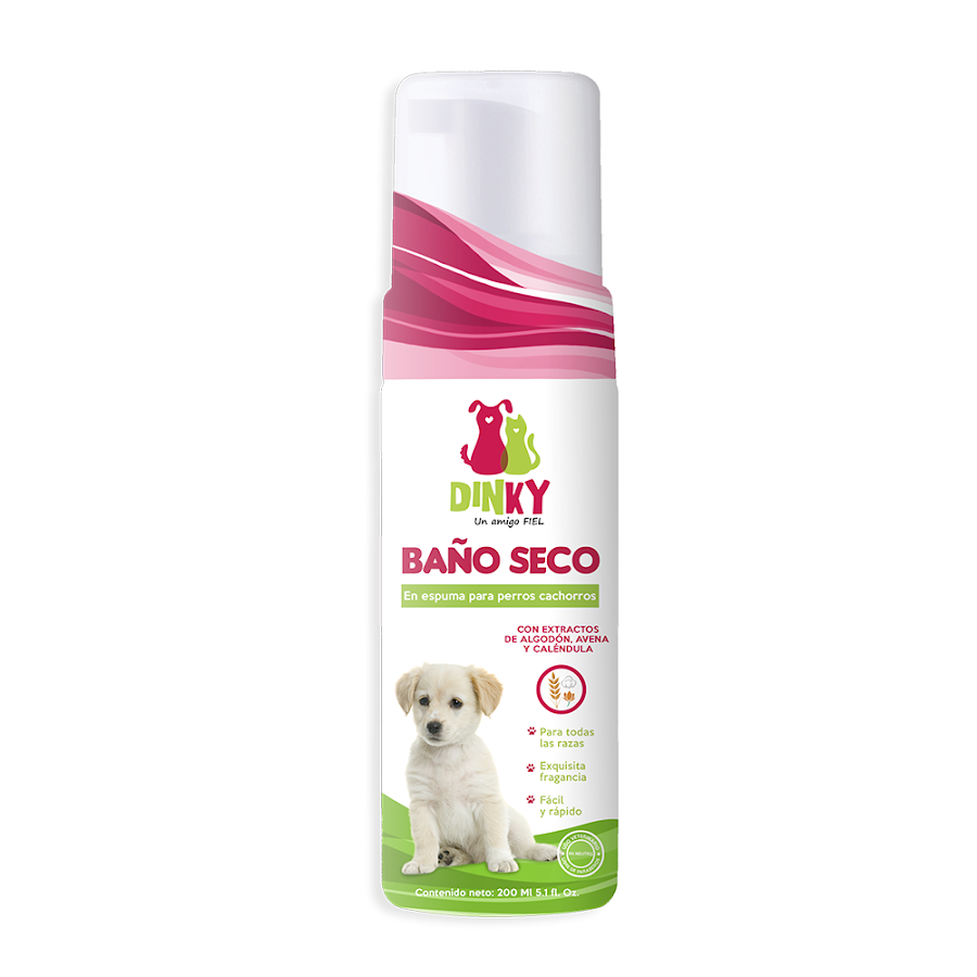 Baño Seco Dinky Espuma Perro Cachorro X200ml