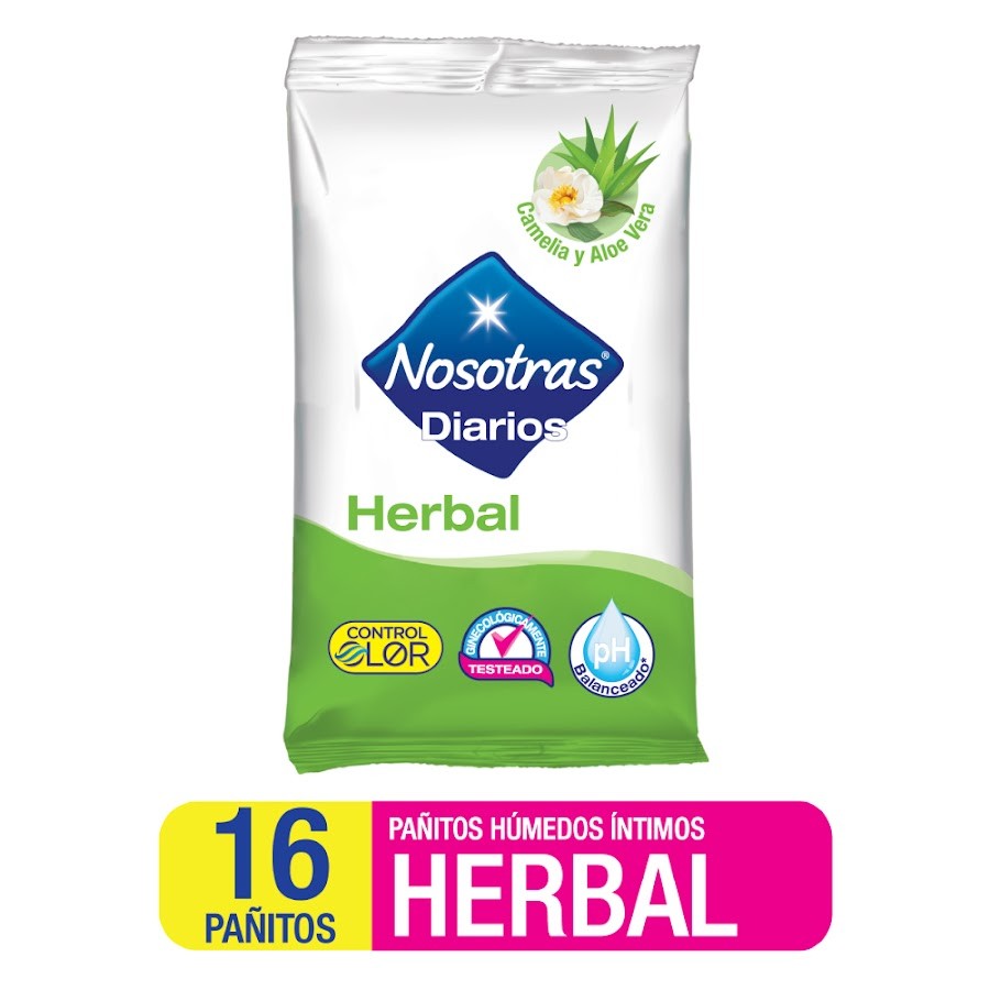 Toallas Humedas Nosotras Herbal x 16 Unid