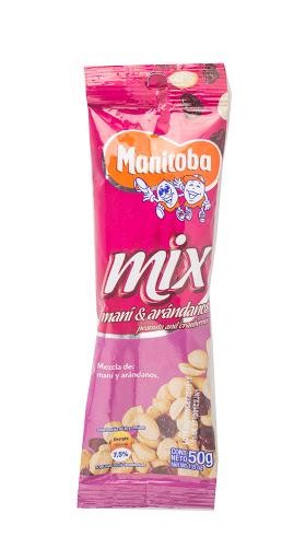 PASABOCAS MANITOBA MIX MANÍ ARÁNDANOS PAQUETE X50G.