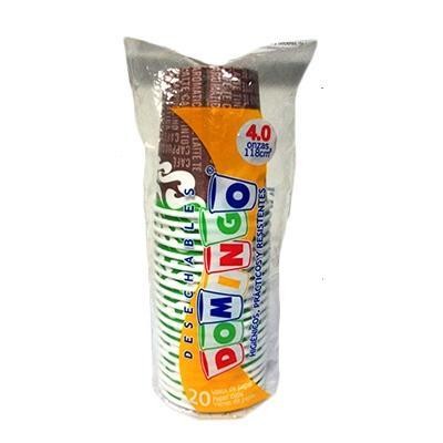 Vaso Papel Domingo x4Onz x20Und.