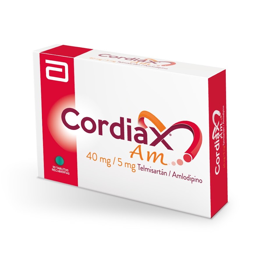 CORDIAX 40MG/5MG TABLETAS CAJA X30TAB.LA FRANCOL TELMISARTÁN AMLODIP