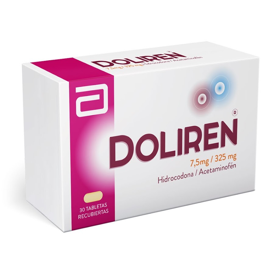 Doliren Abbott Hidrocodona 7.5Mg Acetaminofen 325Mg Caja x 30 Tab